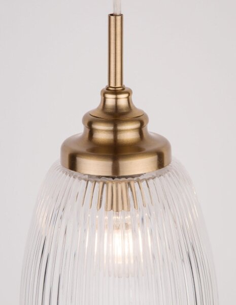 Pendelleuchte E14 13 cm breit in Gold höhenverstellbar