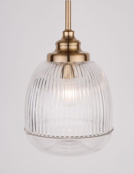 Hängeleuchte in Gold Ø 15 cm E14 höhenverstellbar Vintage