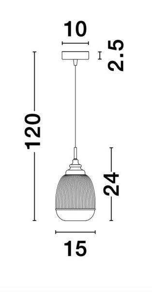 Hängeleuchte in Gold Ø 15 cm E14 höhenverstellbar Vintage
