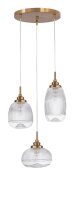 Pendelleuchte Klarglas Metall E14 in Gold 49 cm breit MAIRA