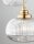 Pendelleuchte Klarglas Metall E14 in Gold 49 cm breit MAIRA