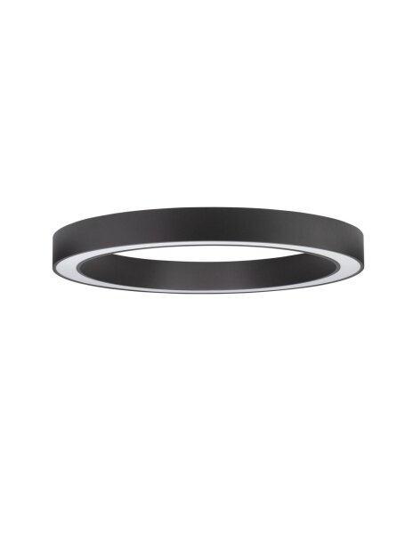 LED Deckenleuchte Schwarz Ø 80 cm dimmbar Ring Farbwechsel