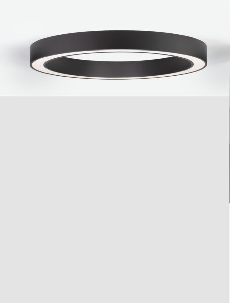 LED Deckenleuchte Schwarz Ø 80 cm dimmbar Ring Farbwechsel