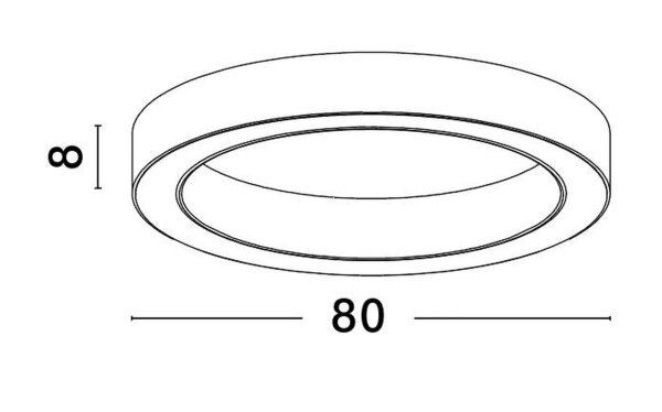 LED Deckenleuchte Schwarz Ø 80 cm dimmbar Ring Farbwechsel