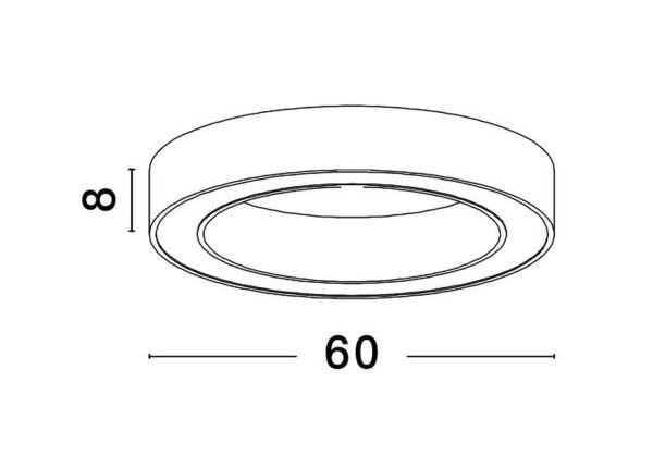 LED Deckenlampe Ø 60 cm Schwarz dimmbar Ring Farbwechsel