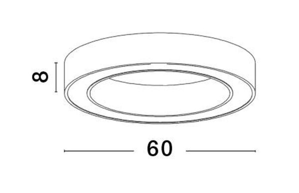 LED Deckenleuchte dimmbar Weiß Ø 60 cm Ring CCT MALDEN