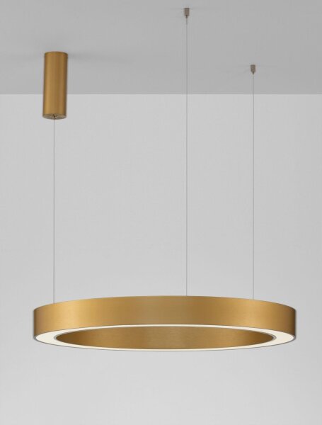 LED Kronleuchter Ø 80 cm dimmbar in Gold höhenverstellbar