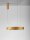 LED Pendelleuchte Ring in Gold Ø 60 cm dimmbar CCT Aluminium