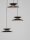 LED Pendelleuchte 42 cm breit in Schwarz Gold dimmbar Modern