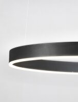 LED Kronleuchter Ring Ø 80 cm Schwarz dimmbar...