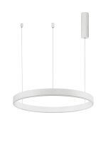 LED H&auml;ngeleuchte Wei&szlig; &Oslash; 60 cm dimmbar h&ouml;henverstellbar Ring