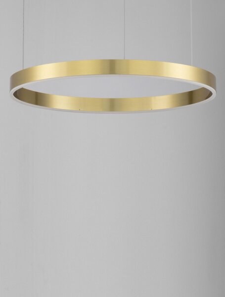 LED Hängeleuchte in Gold Ø 80 cm dimmbar Ring Farbwechsel