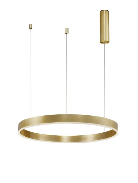 Runder LED Kronleuchter Ø 60 cm in Gold dimmbar Ring MANDA