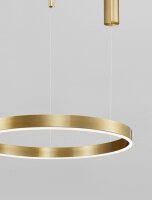 Runder LED Kronleuchter Ø 60 cm in Gold dimmbar...