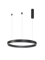LED Kronleuchter &Oslash; 60 cm dimmbar Schwarz h&ouml;henverstellbar
