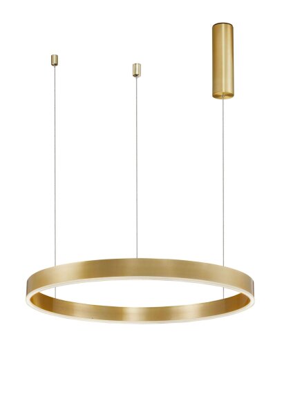 LED Kronleuchter in Gold Ø 60 cm dimmbar Ring warmweiß