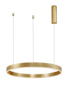 LED Kronleuchter in Gold &Oslash; 60 cm dimmbar Ring warmwei&szlig;