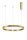 LED Kronleuchter in Gold Ø 60 cm dimmbar Ring warmweiß