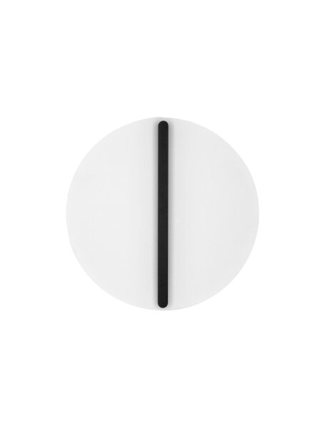 LED Wandlampe rund 40 cm breit Weiß Schwarz dimmbar warmweiß