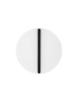 LED Wandlampe rund 40 cm breit Wei&szlig; Schwarz dimmbar warmwei&szlig;