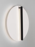LED Wandlampe rund 40 cm breit Weiß Schwarz dimmbar...
