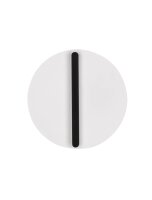 LED Wandlampe Wei&szlig; Schwarz 30 cm breit dimmbar rund warmwei&szlig;