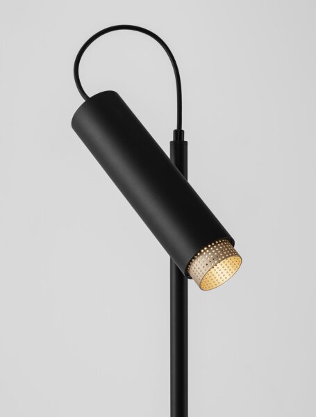 Stehlampe GU10 160 cm in Schwarz Gold schwenkbar MARVIN