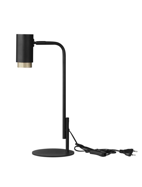 Tischlampe GU10 42 cm in Schwarz Gold MARVIN Aluminium