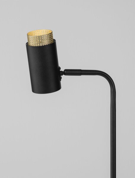 Tischlampe GU10 42 cm in Schwarz Gold MARVIN Aluminium