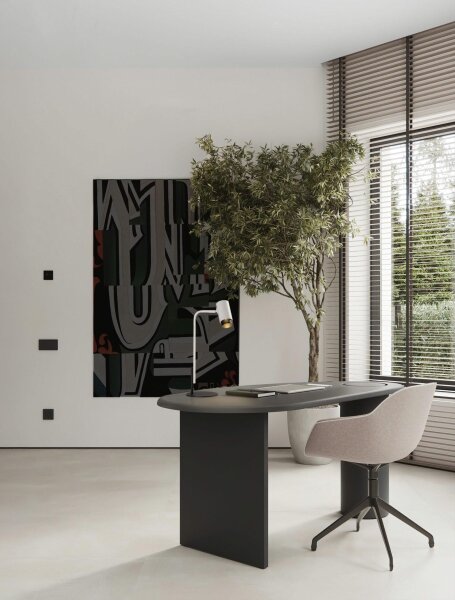 Schreibtischlampe GU10 Weiß Schwarz 42 cm MARVIN Aluminium