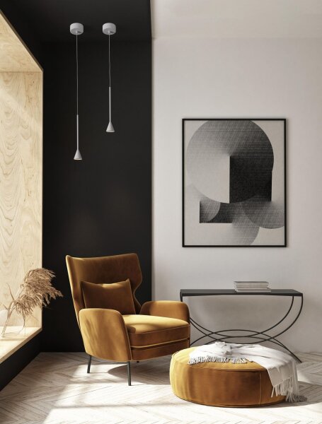 LED Hängelampe Minimalistisch Weiß Ø 6 cm dimmbar schmal