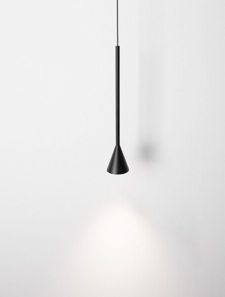 LED Hängeleuchte Schwarz Ø 6 cm dimmbar höhenverstellbar