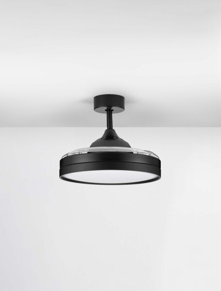 LED Deckenlampe Schwarz Ø 107 cm Fernbedienung Farbwechsel