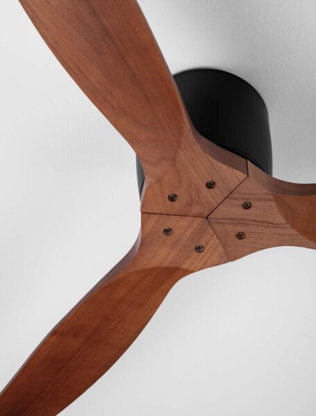 Deckenventilator Fernbedienung Ø 132 cm Schwarz Braun Holz