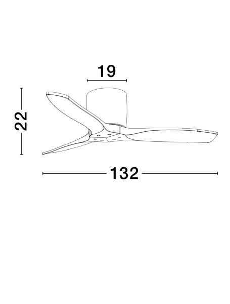 Deckenventilator Fernbedienung Ø 132 cm Schwarz Braun Holz