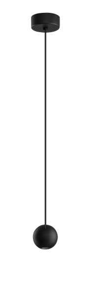 LED Pendelleuchte rund Ø 5 cm Schwarz höhenverstellbar Retro