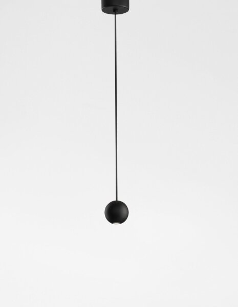 LED Pendelleuchte rund Ø 5 cm Schwarz höhenverstellbar Retro