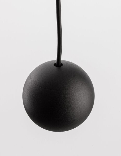 LED Pendelleuchte rund Ø 5 cm Schwarz höhenverstellbar Retro