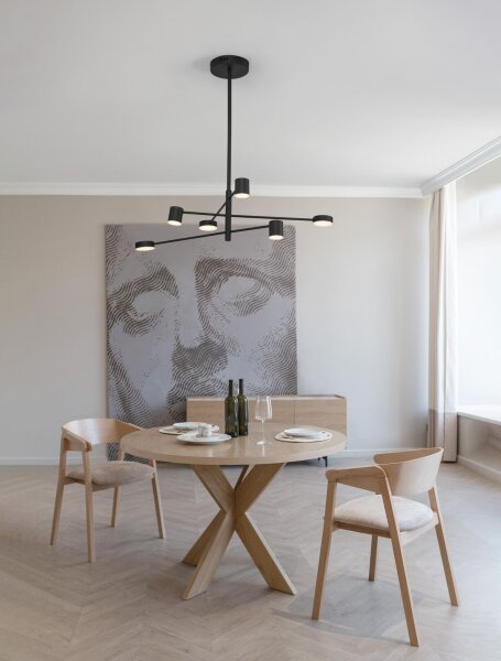 LED Deckenlampe 100 cm breit Schwarz dimmbar schwenkbar
