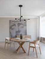 LED Deckenlampe 100 cm breit Schwarz dimmbar schwenkbar