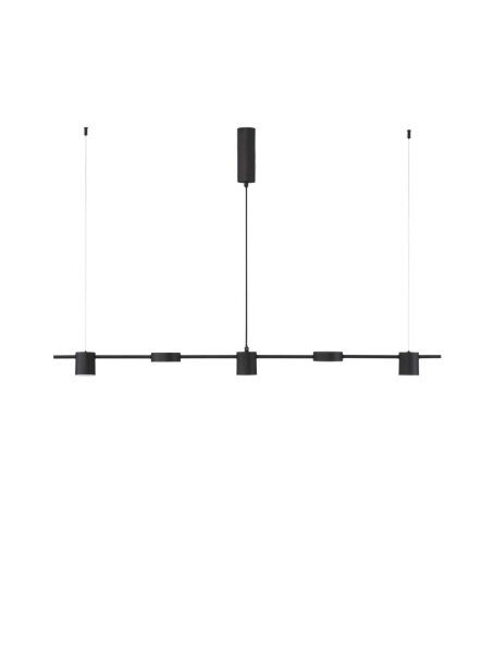 LED Hängeleuchte Schwarz 127 cm lang dimmbar 5 flammig