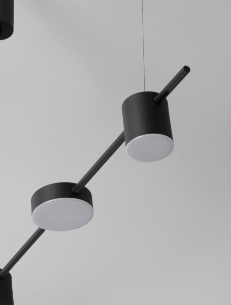 LED Hängeleuchte Schwarz 127 cm lang dimmbar 5 flammig