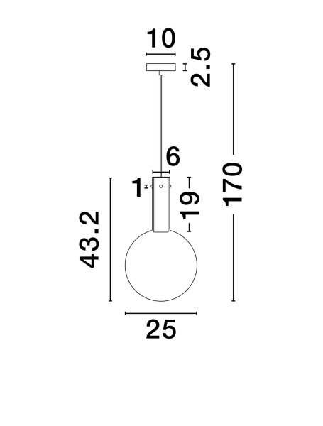 LED Pendelleuchte rund Ø 25 cm Weiß Braun dimmbar warmweiß