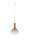 LED Pendelleuchte Glas Metall Weiß Rosa Ø 25 cm dimmbar rund