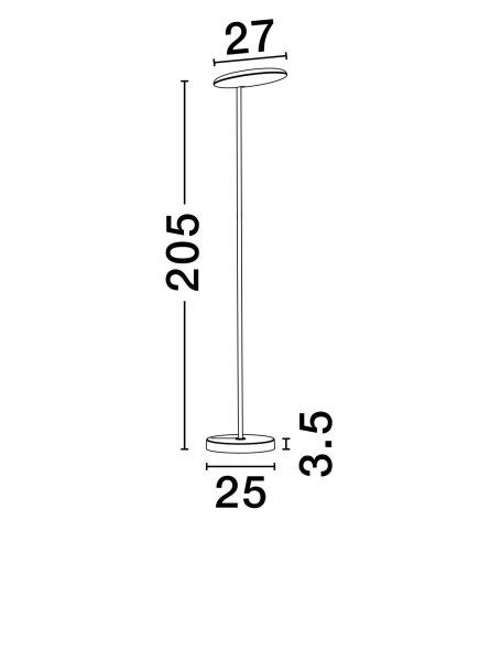 LED Stehleuchte Weiß 205 cm dimmbar schwenkbar warmweiß