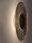 LED Wandlampe rund 30 cm breit in Nickel Grau Rauchglas