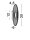 LED Wandlampe rund 30 cm breit in Nickel Grau Rauchglas