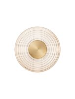 LED Wandleuchte in Gold 30 cm breit Glas rund...