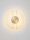 LED Wandleuchte in Gold 30 cm breit Glas rund warmweiß MERYL