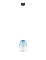 LED Pendelleuchte rund Ø 16 cm Schwarz Blau...